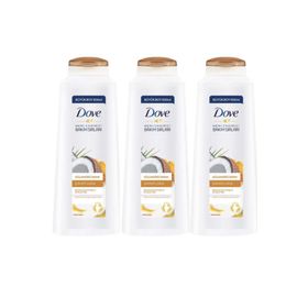 Dove Hindistan Cevizi Özlü Güçlendirici Saç Bakım 600 ml x 3 Şampuanı