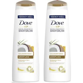 Dove Hindistan Cevizi Yağı Güçlendirici Bakım 2x400 ml Şampuan