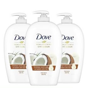 Dove Hindistan Cevizi Yağı ve Badem Sütü Özlü 3x450 ml Nemlendirici Sıvı Sabun
