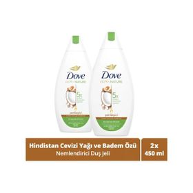 Dove Hindistan Cevizi Yağı ve Badem Sütü Özü 2x450 ml Duş Jeli