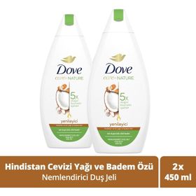 Dove Hindistan Cevizi Yağı ve Badem Sütü Özü 2x450 ml Duş Jeli