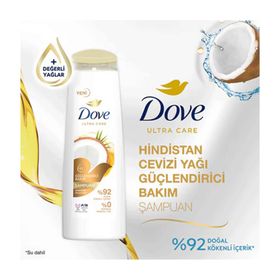 Dove Hindistan Cevizli 3x400 ml Şampuan