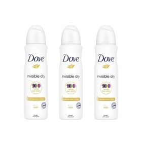 Dove Invisible Dry 1/4 Nemlendirici Krem Etkili 3x150 ml Kadın Deodorant