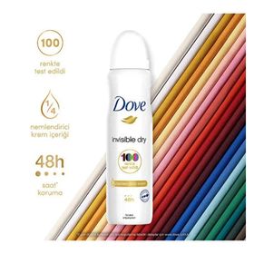 Dove Invisible Dry 1/4 Nemlendirici Krem Etkili 3x150 ml Kadın Deodorant