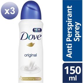 Dove Invisible Dry 150 ml 3'lü Kadın Sprey Deodorant