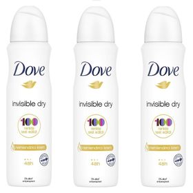 Dove Invisible Dry 3x150 ML Kadın Sprey Deodorant