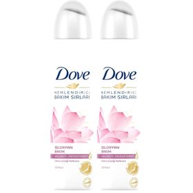 Dove Işıldayan Bakım Lotus Çiçeği Kokusu 2x150 ML Kadın Sprey Deodorant