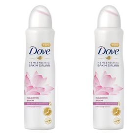 Dove Işıldayan Bakım Lotus Çiçeği Kokusu 2x150 ML Kadın Sprey Deodorant