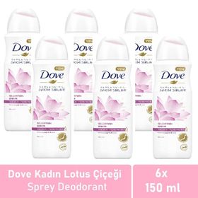 Dove Lotus 6x150 ml Kadın Sprey Deodorant