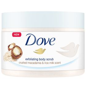 Dove Macademia Fındığı Pirinç Sütü 225 ml Vücut Peelingi