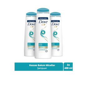 Dove Narin Bakım Hassas İnce Telli Saçlar İçin 3x400 ml Saç Bakım Şampuanı