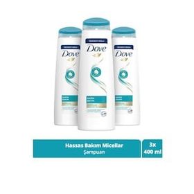 Dove Narin Bakım Hassas İnce Telli Saçlar İçin 3x400 ml Saç Bakım Şampuanı