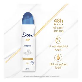 Dove Original 1/4 Nemlendirici Krem Etkili 150 ml Kadın Sprey Deodorant