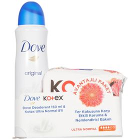Dove Original Deodorant 150 ml+Kotex Normal Ped 8'li