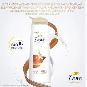 Dove Ultra Care 2x400 ml Besleyici Bakım Kuru Saçlar için Saç Bakım Şampuanı