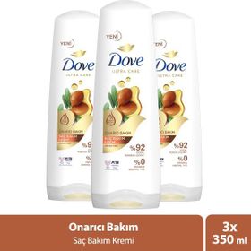 Dove Ultra Care 3x350 ml Argan Yağı Onarıcı Bakım Saç Bakım Kremi
