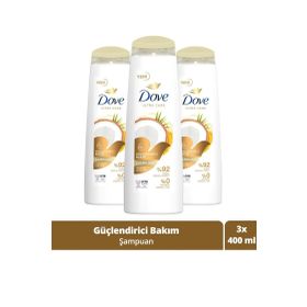 Dove Ultra Care Güçlendirici Bakım Hindistan Cevizi Yağı 3x400 ml Saç Bakım Şampuanı