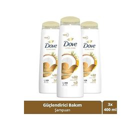 Dove Ultra Care Güçlendirici Bakım Hindistan Cevizi Yağı 3x400 ml Saç Bakım Şampuanı