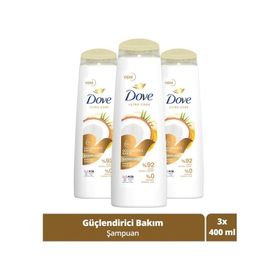 Dove Ultra Care Güçlendirici Bakım Hindistan Cevizi Yağı 3x400 ml Saç Bakım Şampuanı