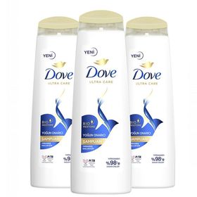 Dove Ultra Care Yoğun Onarıcı Yıpranmış Saçlar İçin 3x400 ml Saç Bakım Şampuanı