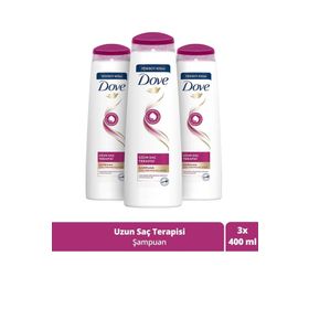 Dove Uzun Saç Terapisi Yıpranmış Saçlar İçin 3x400 ml Saç Bakım Şampuanı