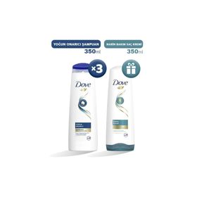 Dove Yoğun Onarıcı 3x350 ml Şampuan