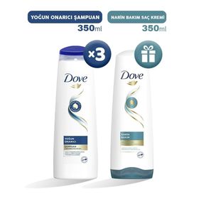 Dove Yoğun Onarıcı 3x350 ml Şampuan