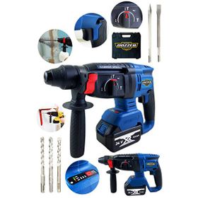 Dozzer 24 V 3 AH 4 Joule Darbeli Kömürsüz Motor Çift Akülü Şarjlı Kırıcı Delici Hilti Matkap