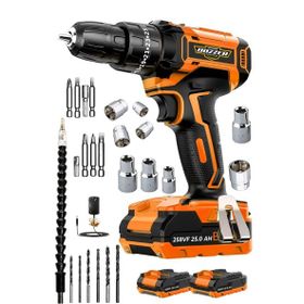 Dozzer Alman Red-X 12 V 2.0 Ah Çelik Şanzuman Bakır Sargılı 2 Akülü Vidalama Matkap Şarjlı Matkap