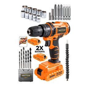 Dozzer Alman Walter Seri 512VF 25 Ah Bakır Sargılı 27 Parça 2x Akülü Vidalama Matkap