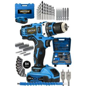 Dozzer Berlin 128 Vf 20 Ah Compact Darbe Çelik Mandren Bakır Sargılı 84 Parça 2 Akülü Vidalama Matkap