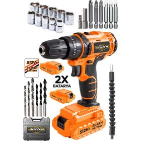 Dozzer Milwake Seri 512 VF 25 Ah Bakır Sargı 27 Parça 2 Akülü Vidalama Matkap