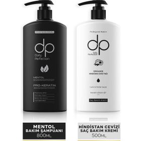 DP Daily Perfection Mentol 800 ml Şampuan+ Hindistan Cevizi 500 ml Saç Bakım Kremi