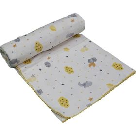 Dp Home Flanel Bulutlu Sarı Bebek Battaniyesi