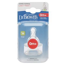 Dr Browns 0+ Ay 1.Aşama 2'li Options Dar Ağız Silikon Biberon Emziği