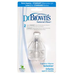 Dr Browns 2. AŞAMA DAR AĞIZ BİBERON EMZİĞİ - 3+ (2 ADET)