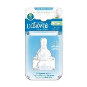 Dr Browns 9+ Ay Y Kesim 2'li Options Dar Ağız Silikon Biberon Emziği