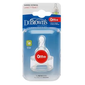 Dr. Browns DB 302 1. Seviye Dar Ağız 2'li Silikon Biberon Emziği