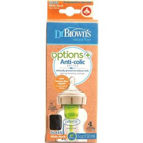 Dr. Browns DB 51730 150 ml 0+ Ay Options+ Geniş Ağız Antikolik Cam Biberon