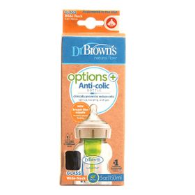 Dr. Browns DB 51730 150 ml 0+ Ay Options+ Geniş Ağız Antikolik Cam Biberon