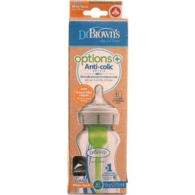 Dr. Browns DB 91740 270 ml 0+ Ay Options+ Geniş Ağız Antikolik Cam Biberon