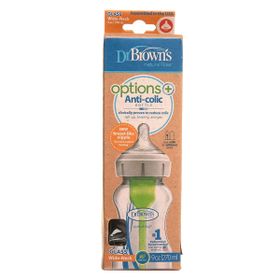 Dr. Browns DB 91740 270 ml 0+ Ay Options+ Geniş Ağız Antikolik Cam Biberon