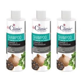 Dr Clinic 3x400 ml Sarmaşık ve Siyah Sarımsaklı Şampuan