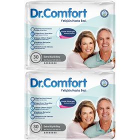 Dr.Comfort Bel Bantlı Tekstil Yüzeyli XL Ekstra Büyük 60 Adet Yetişkin Hasta Bezi