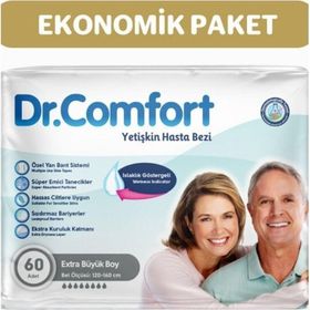 Dr.Comfort Yetişkin Bel Bağlamalı Ekstra Large 60 Adet Hasta Bezi