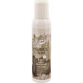 Dr. Gusto Metalik Gümüş 150 ml Sprey Gıda Boyası