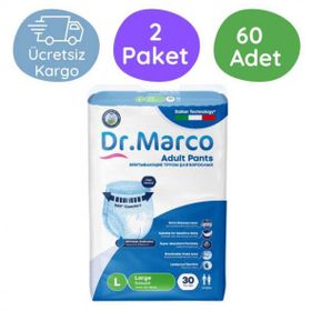 Dr. Marco Large 30'lu 60 Adet Emici Külotlu Hasta Bezi