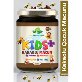 Dr. Natural 240 gr Kids Arı Sütü, Pekmez, Bal ve Vitamin Katkılı Kakaolu Macun