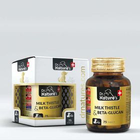 Dr Natures 75 Tablet Dog Mılk Thıstle Beta Glucan Köpeklerde Karaciğer Destekleyici