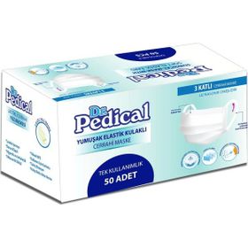 Dr.Pedical 50 Adet Yumuşak Elastik Kulaklı Cerrahi Maske